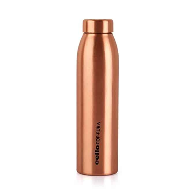 Cello Cop-Pura Jal Copper Water Bottle, 1000ml(Copper)