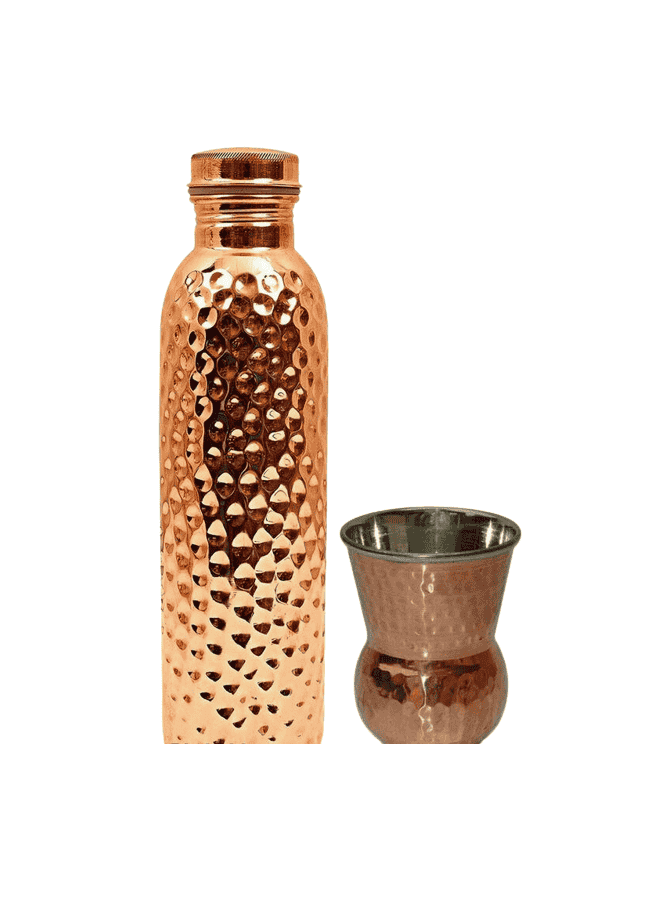 Attractive Copper Water Bottle & Glasses