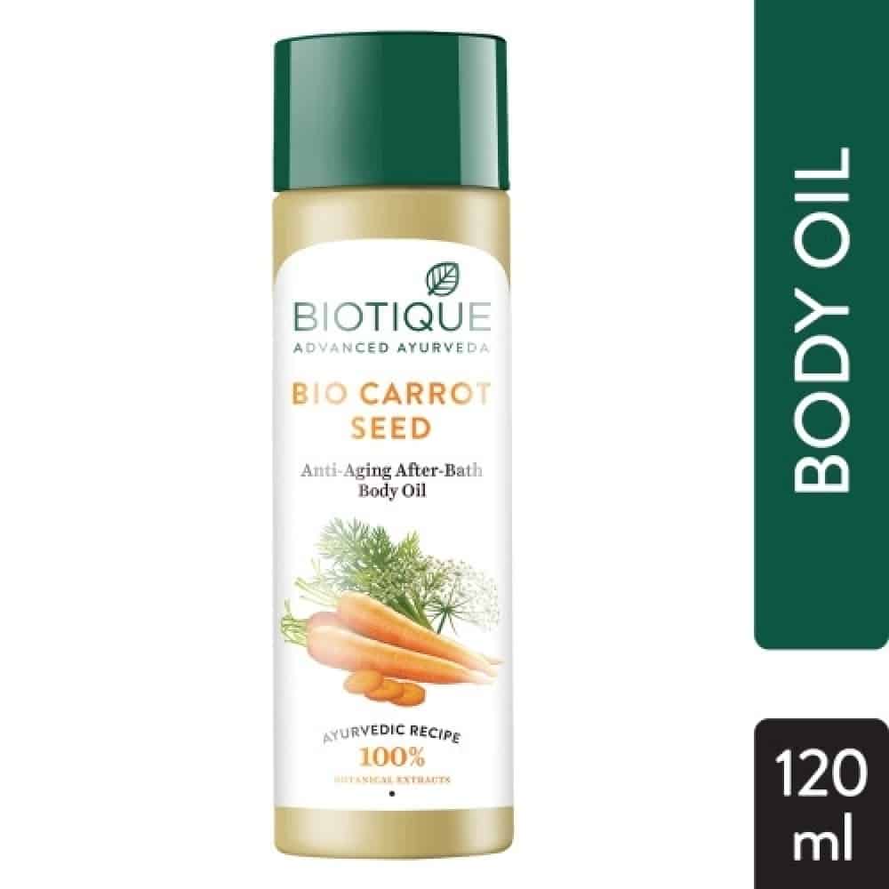 BIOTIQUE Bio Carrot Seed Anti-Aging After Bath Body Oil
