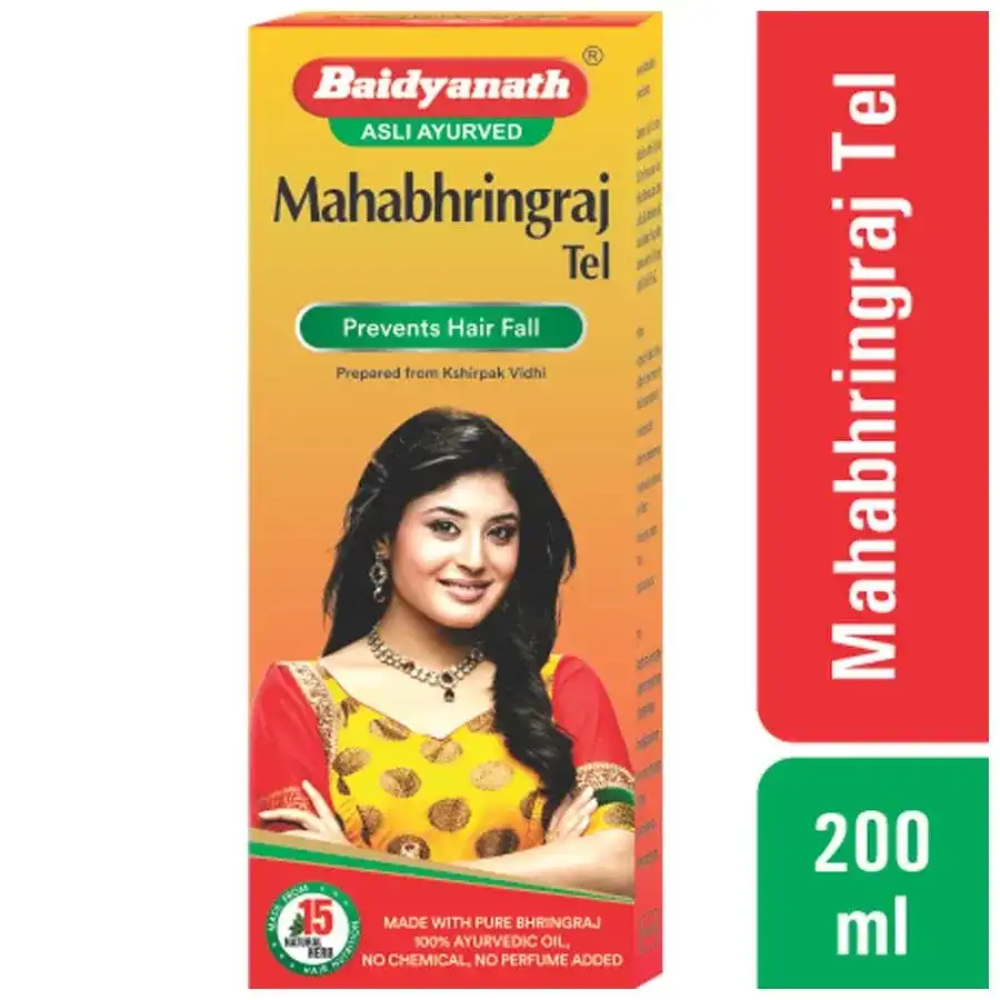 Baidyanath Mahabhringraj Tel - Hairfall Reduction & Dandruff Control