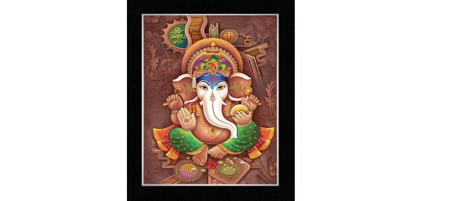 Armada Handicraft Lord Ganesha Painting Photo Frame