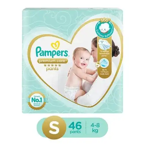 Pampers Premium Care Diaper Pants - S, 4-8 kg, 46 pcs