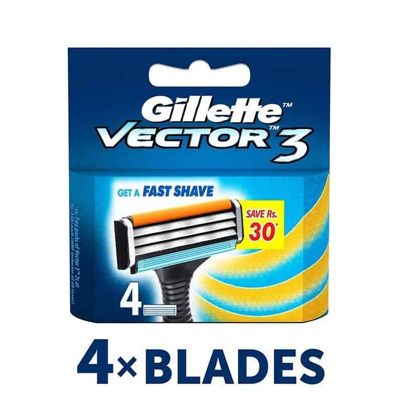 Gillette Vector Razor Blades 4 Cartridges