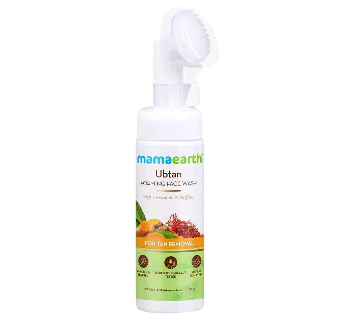 Mamaearth Ubtan Foaming Face Wash for Tan Removal, 150 ml