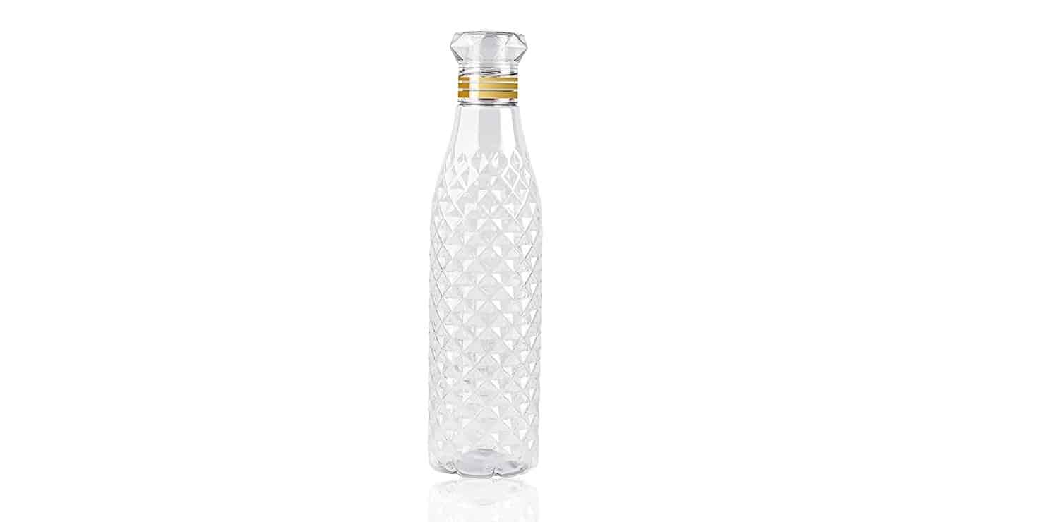 Asian Diamond pet bottle 1000 ML | Unbreakable & Leak-Proof (Transparent, Pack of 1 )