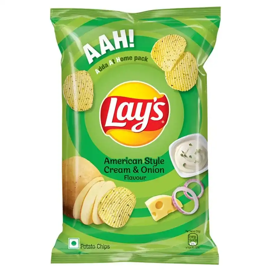 Lays Potato Chips - American Style Cream & Onion Flavour
