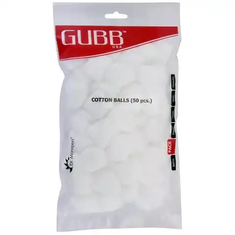 Gubb USA Cotton Balls White 50 Pieces