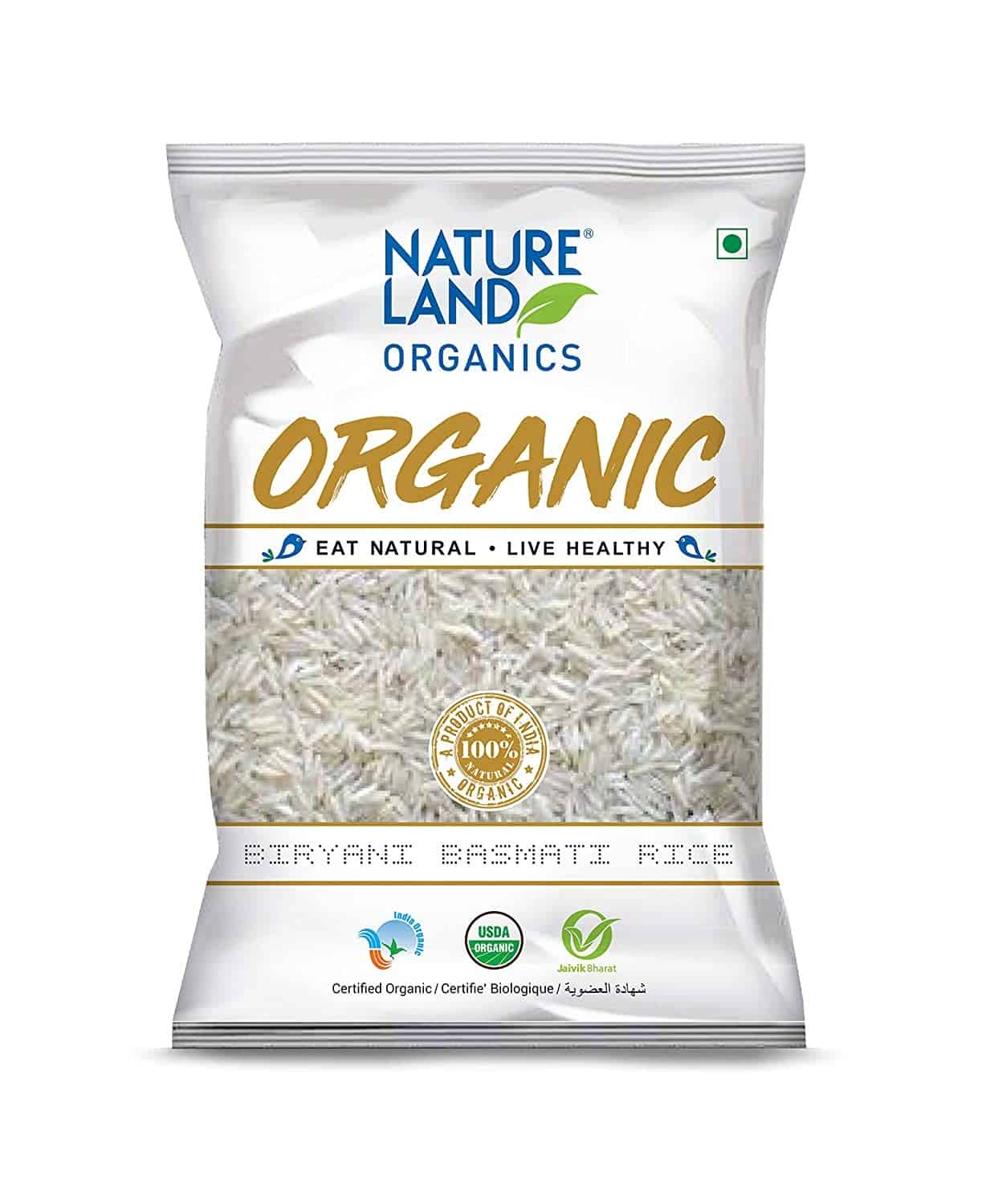 Natureland Organics Biryani Basmati Rice, 1kg