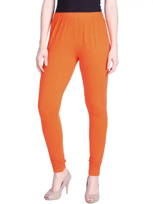 Lyra Orange Premium Churidaar Leggings  Lyra IC 165 FS 1PC