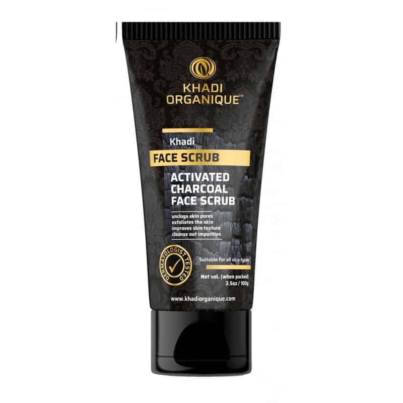 Khadi Organique Activated Charcoal Face Scrub 100g