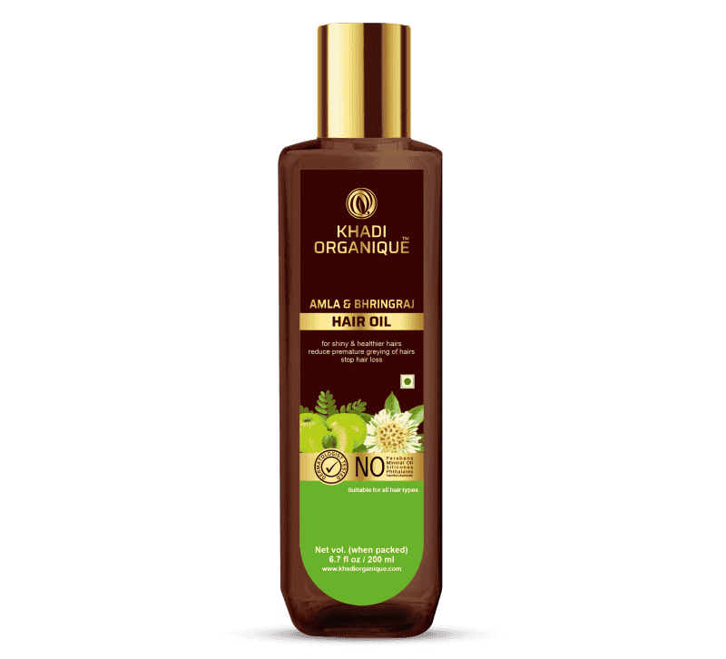 Khadi Organique Amla & Bhringraj Hair Oil, 200ml