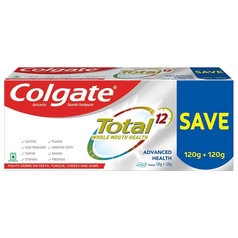 Colgate Total Advanced Health Anticavity Toothpaste, 2x120g (Pack of 2)
