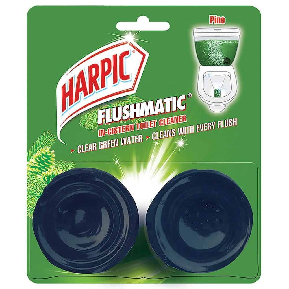 Harpic Flushmatic In-Cistern Pine Toilet Cleaner Blocks, 100g