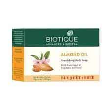 BIOTIQUE Bio Almond Oil Nourishing Soap 75g buy 3 get 1 free