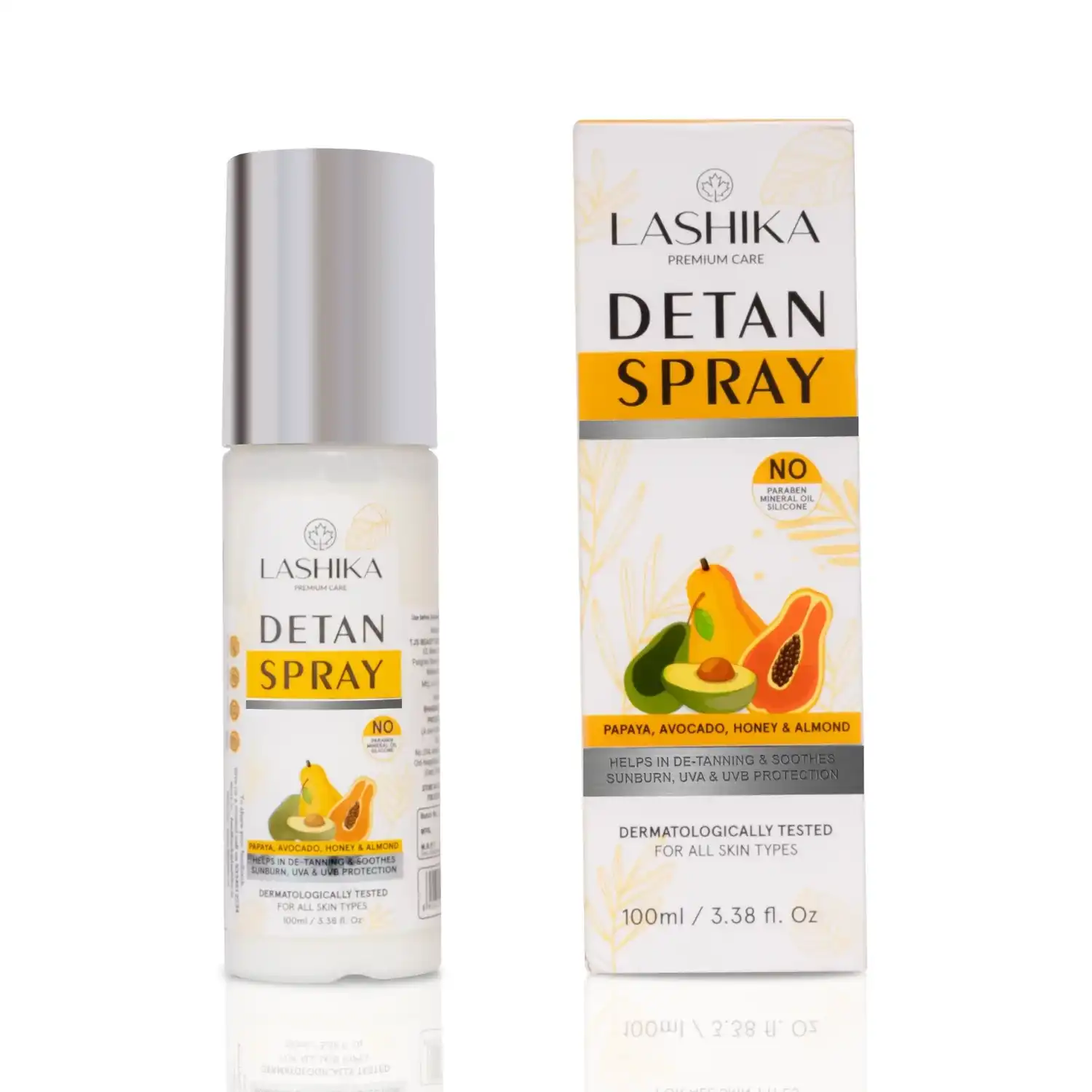 Lashika Detan Spray Papaya Avocado Honey & Almopnd