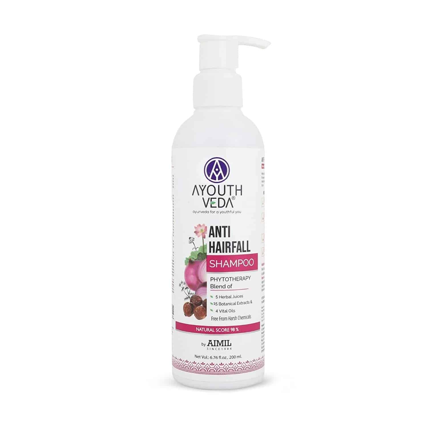 Ayouthveda Anti-hairfall Shampoo, All Hair Types (Treated & Colored Hair) - 200 Ml