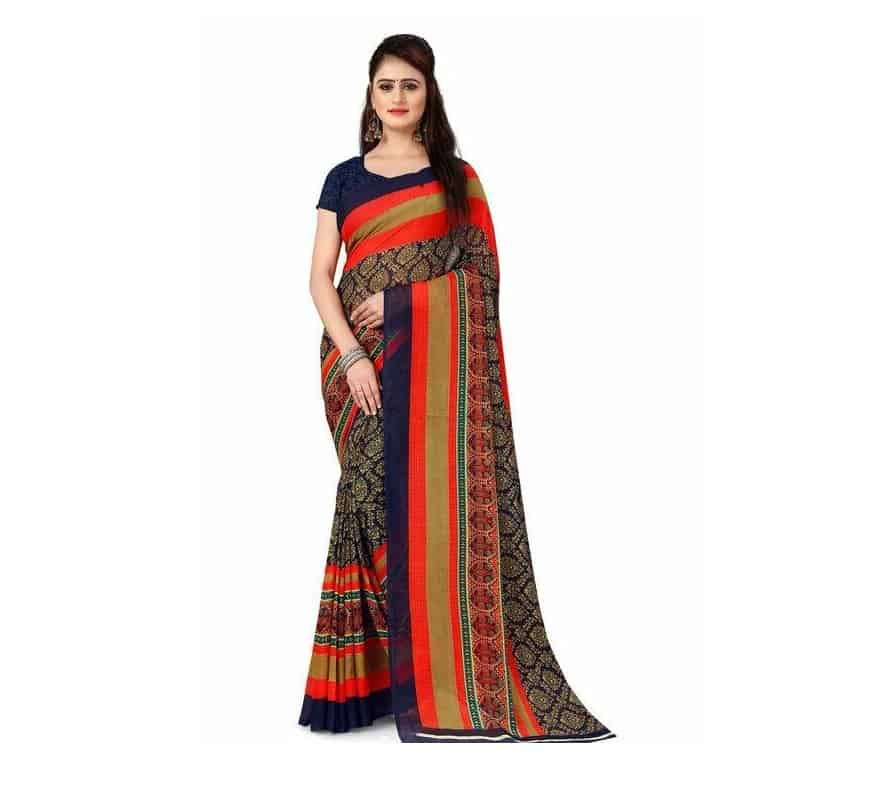Trendy Superior Printed Georgette Sarees