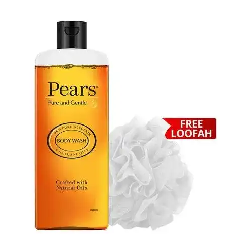 Pears Pure & Gentle Shower Gel, 250 ml (Free Loofah)