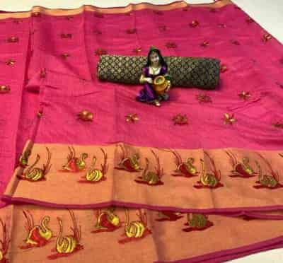 Women's Attractive Zari Cotton Sarees
