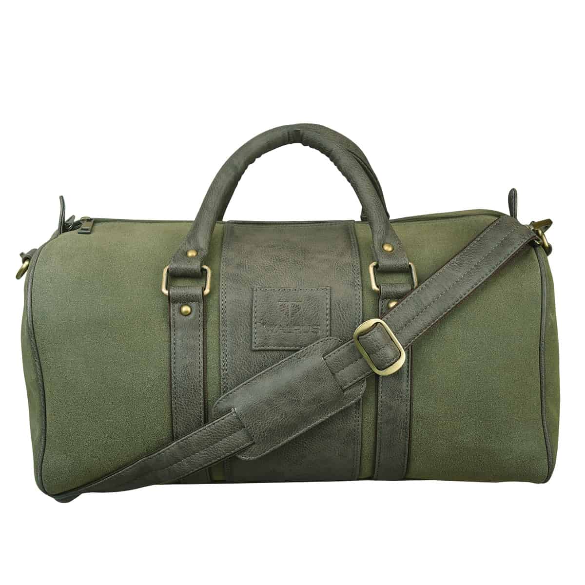 Walrus Premium Executive Vegan Leather Duffle Bag, Green