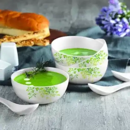 Cello Green Orchard Opalware Soup Set 14 pcs (White)