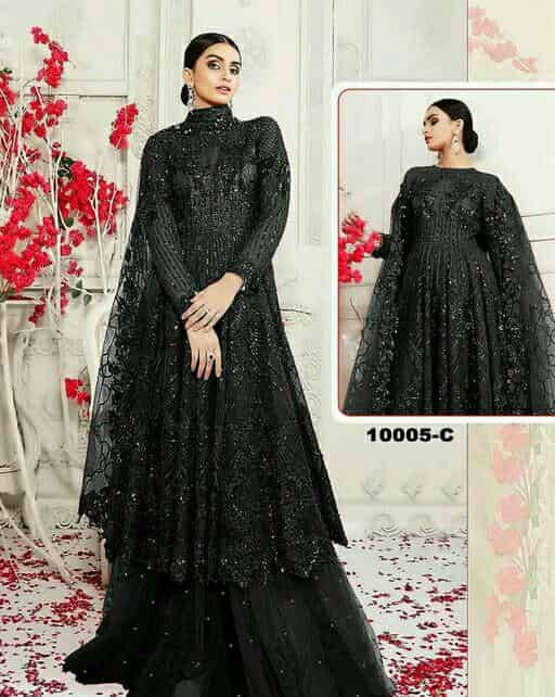 Women's Fabulous Net Semi-Stitched Suits