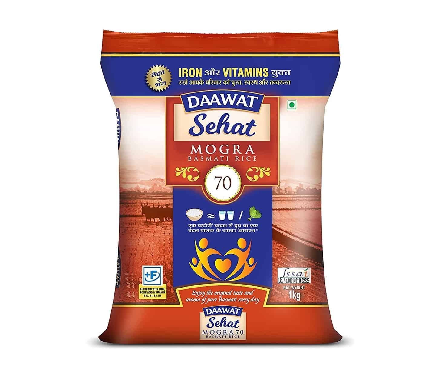 Daawat Sehat Mogra Basmati Rice, 1 Kg