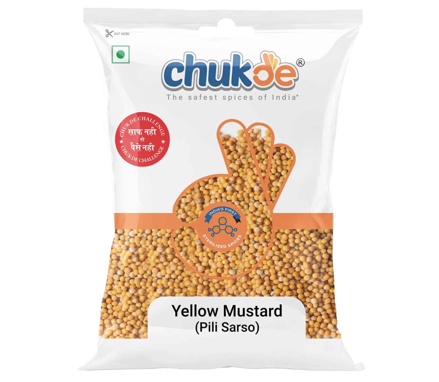 Chukde Sabut Pili Sarso (Yellow Mustard), 100g