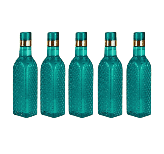 Saura Eifel Fridge Bottle 1000 ml Set of 5 ,Multicolor