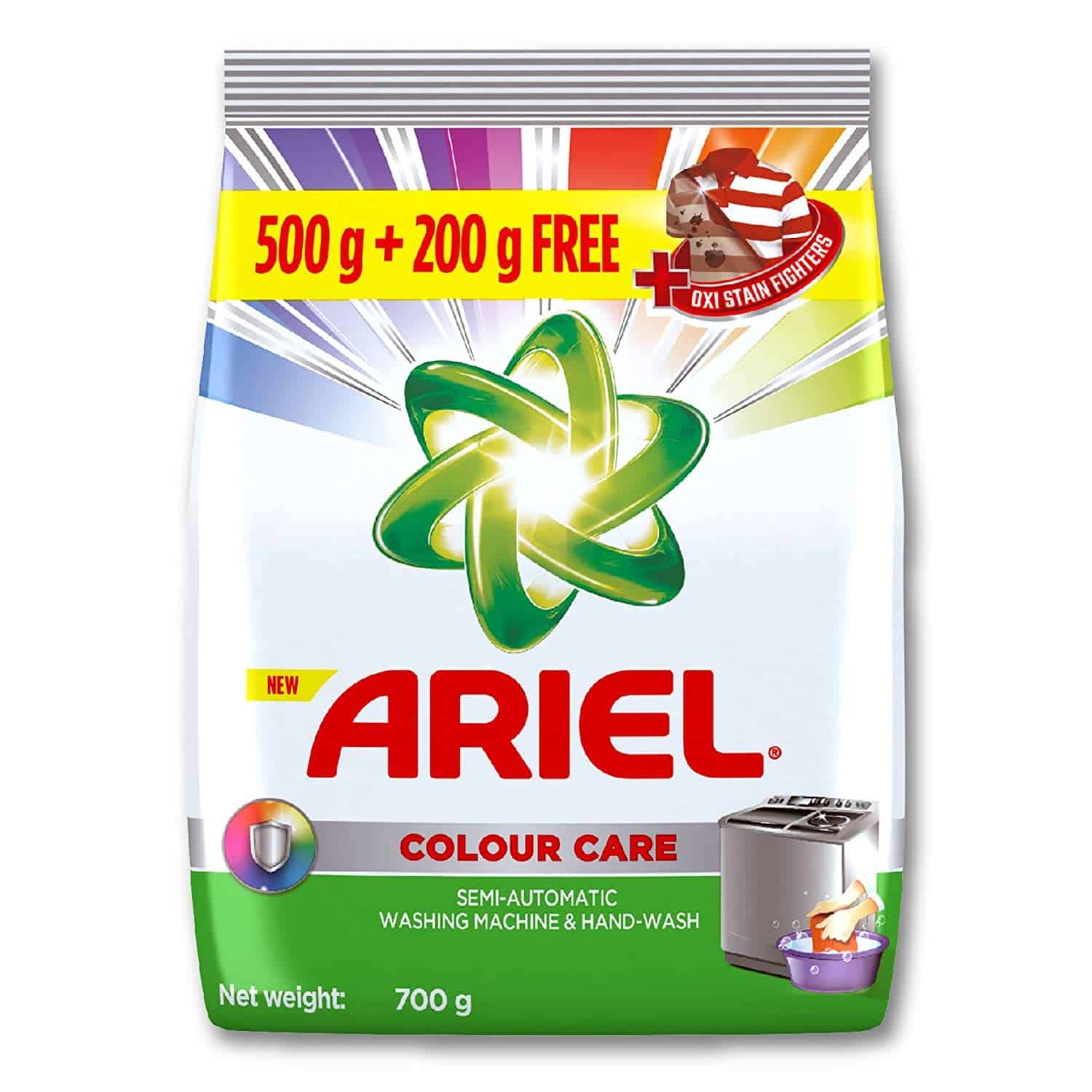 Ariel Colour Care Detergent Washing Powder, 500g+200g