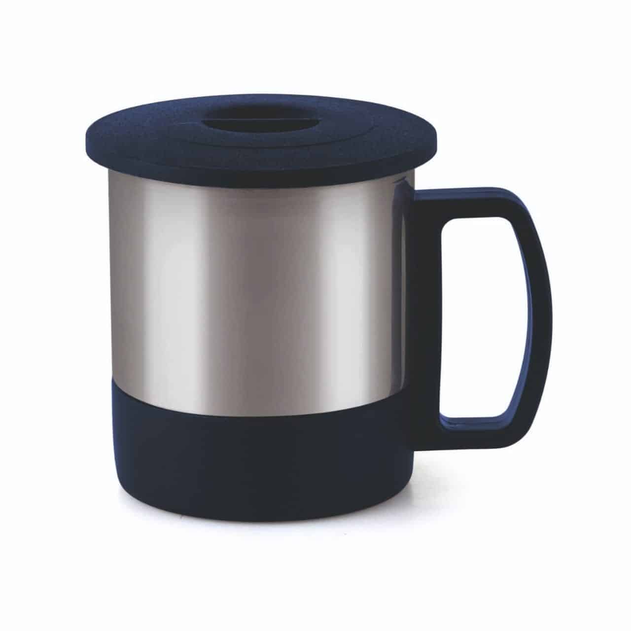 Cello Coffee Mug with Lid Hot Insulated Stainless Steel 300ml