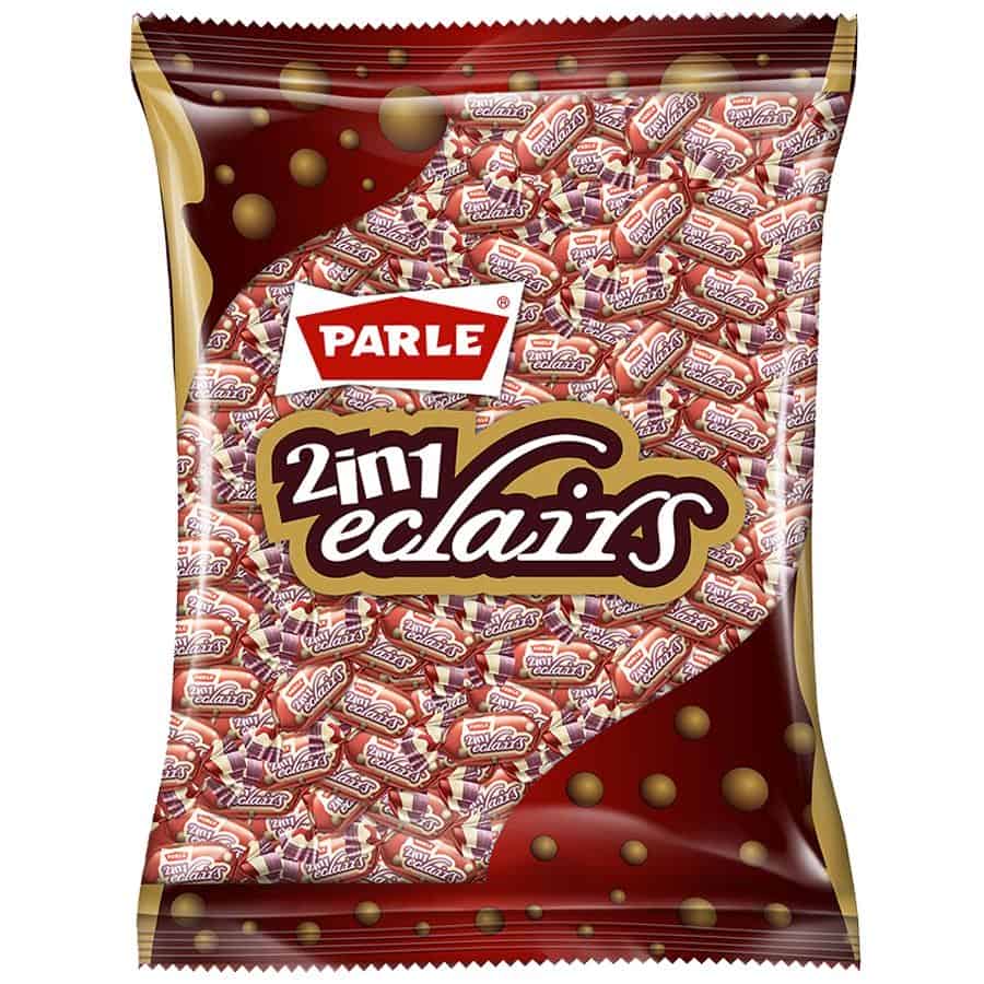 Parle 2 In 1 Eclairs Toffee Pouch, 277g