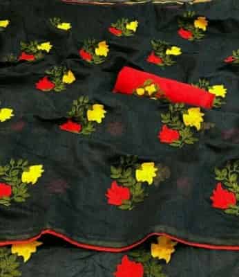 Women's cotton with blouse piece sarees