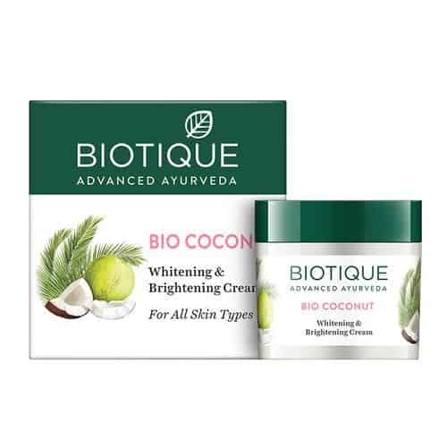 BIOTIQUE Bio Coconut Whitening & Brightening Cream For All Skin Types, 50g