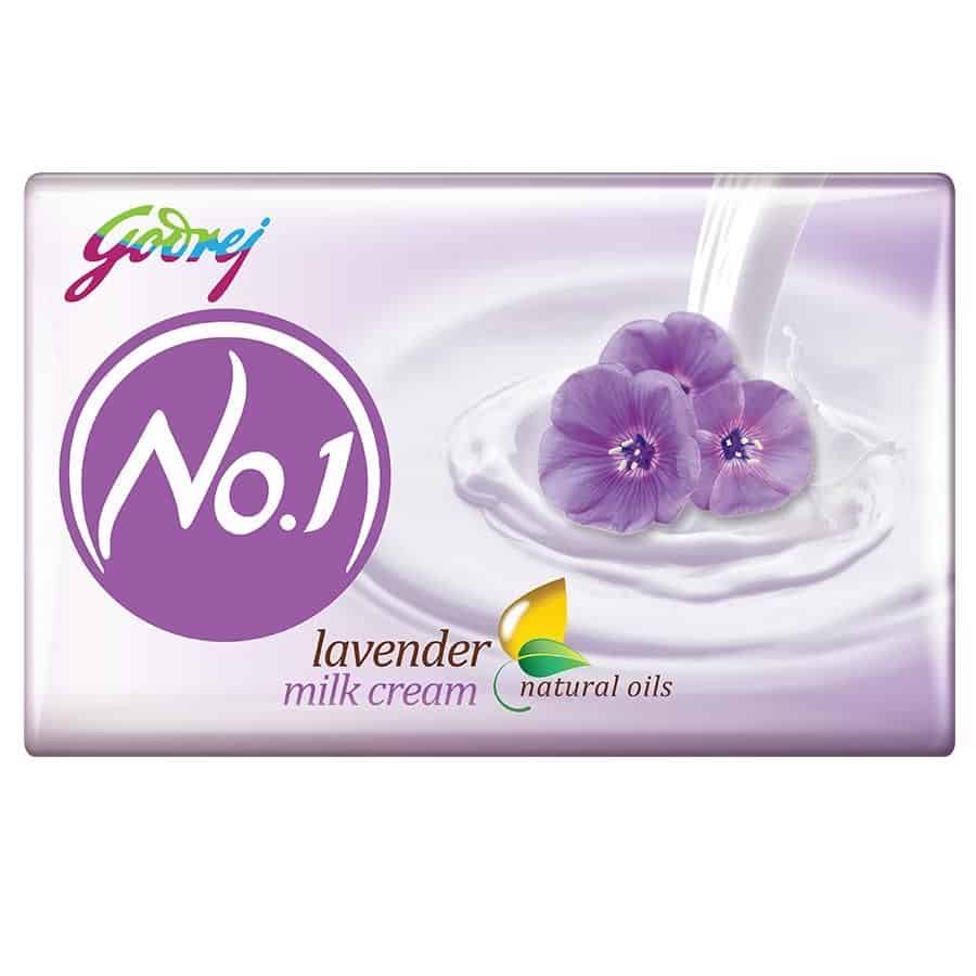 Godrej No.1 Bathing Soap - Lavender & Milk Cream (buy 4 get 1 free)