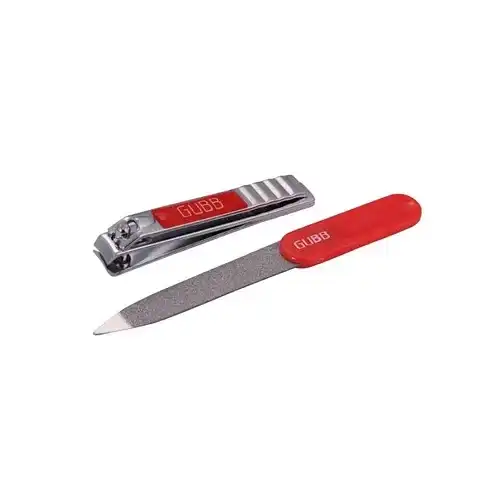Gubb usa baby metal nail kit, cutter and filer (Red)
