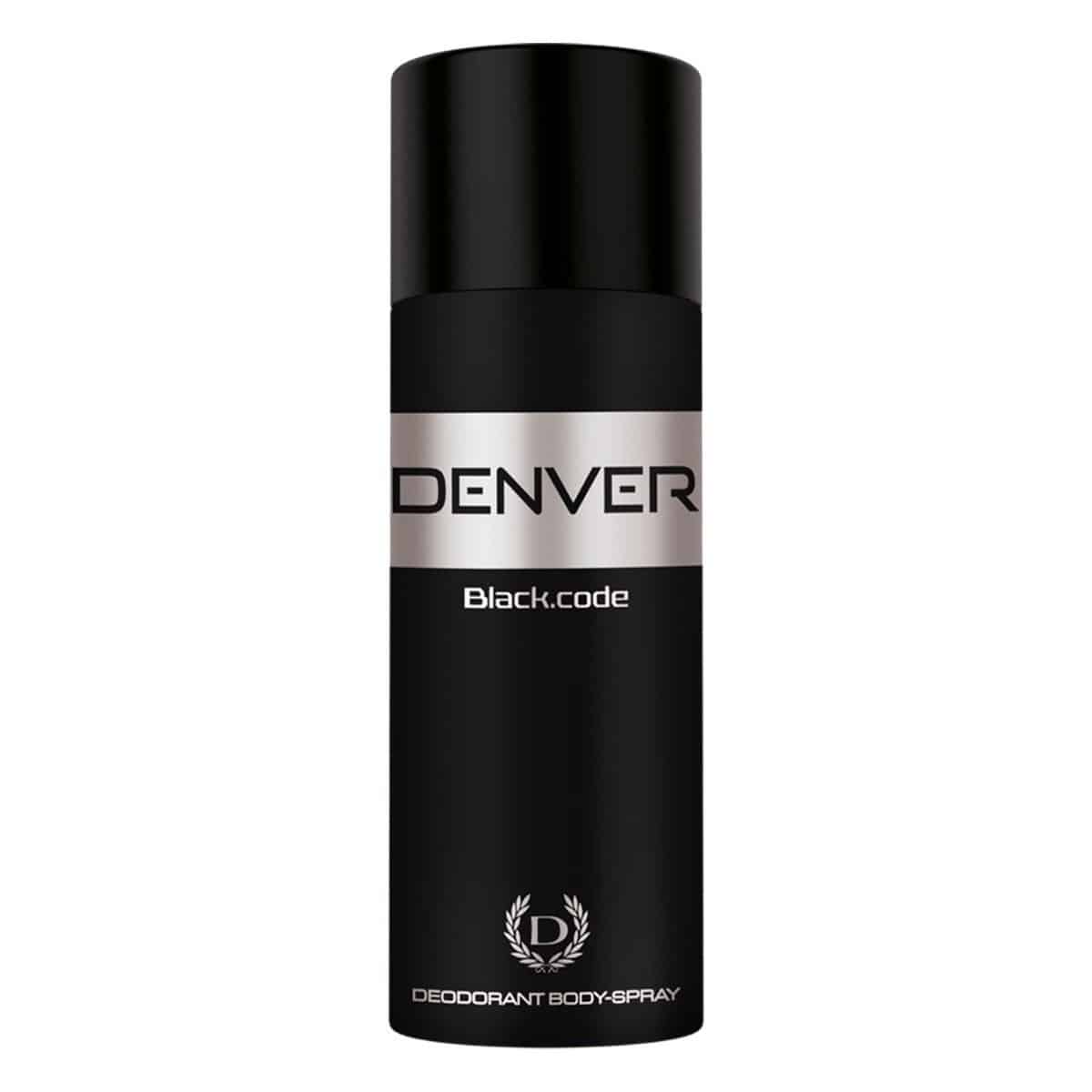 Denver Black Code Deodorant Body Spray for Men, 150ml