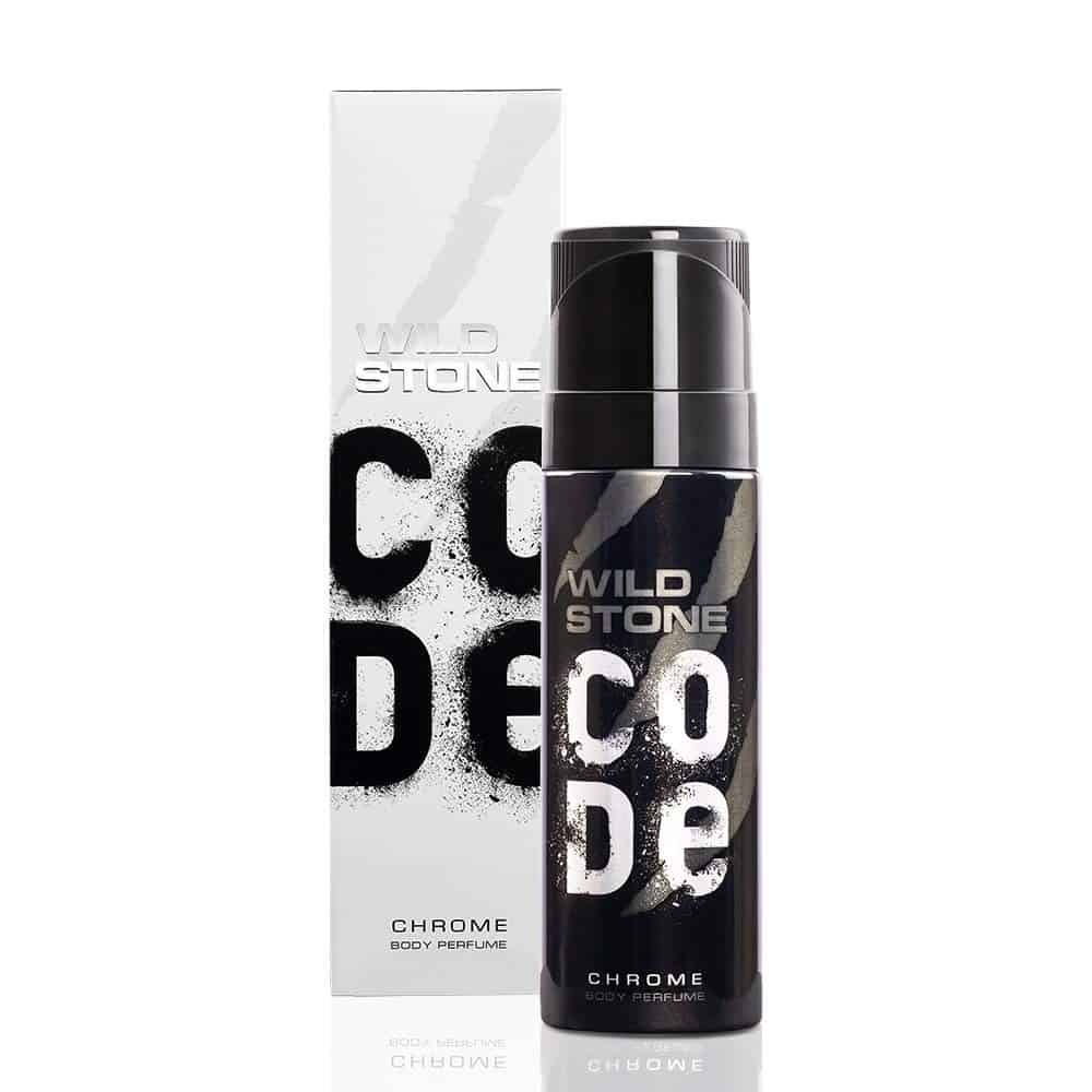 Wild Stone Code Chrome No Gas Body Perfume for Men, 120ml
