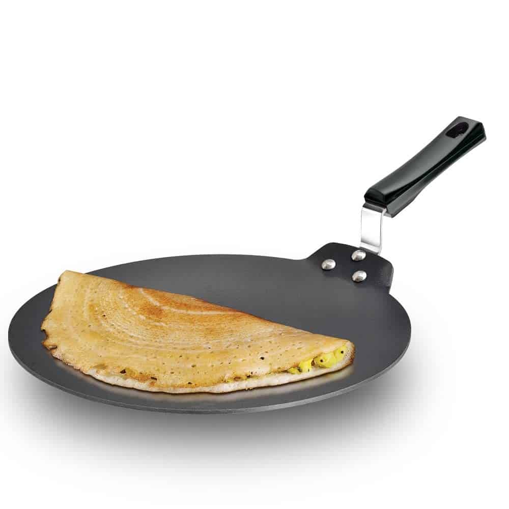 Hawkins Futura 30 cm Dosa Tava Non Stick Dosa Tawa Flat Dosa Tawa Black (NDT30)