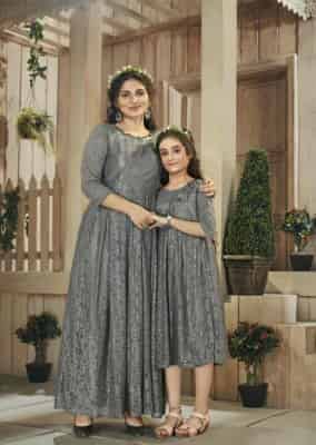 Trendy Elegant Mother Daughter Dress