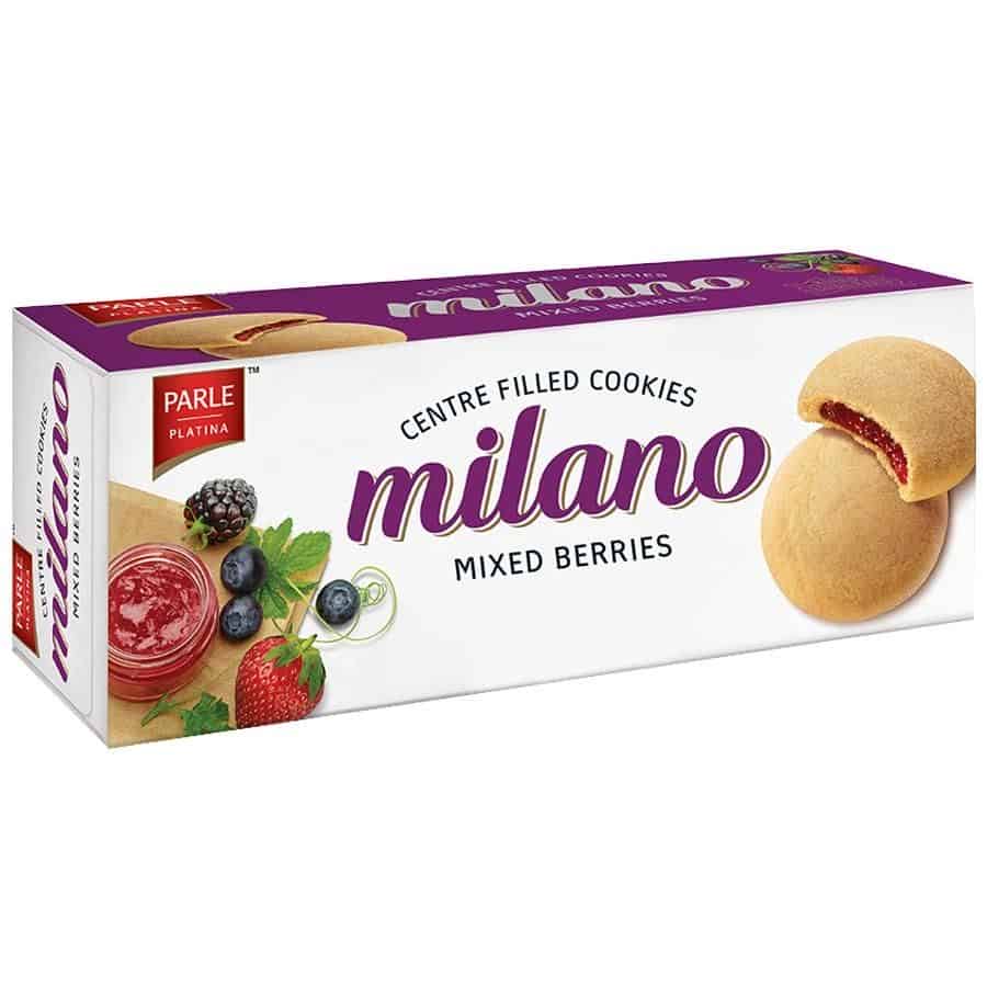 Parle Milano Mixed Berries Centre Filled Cookies, 75g