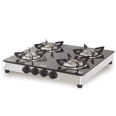 Surya Crystal-i Glass Cooktop 4 Burner ss