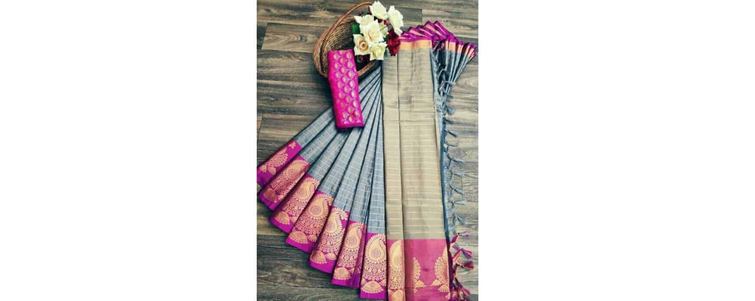 Women's Aagam Fashionable Cotton Silk Sarees