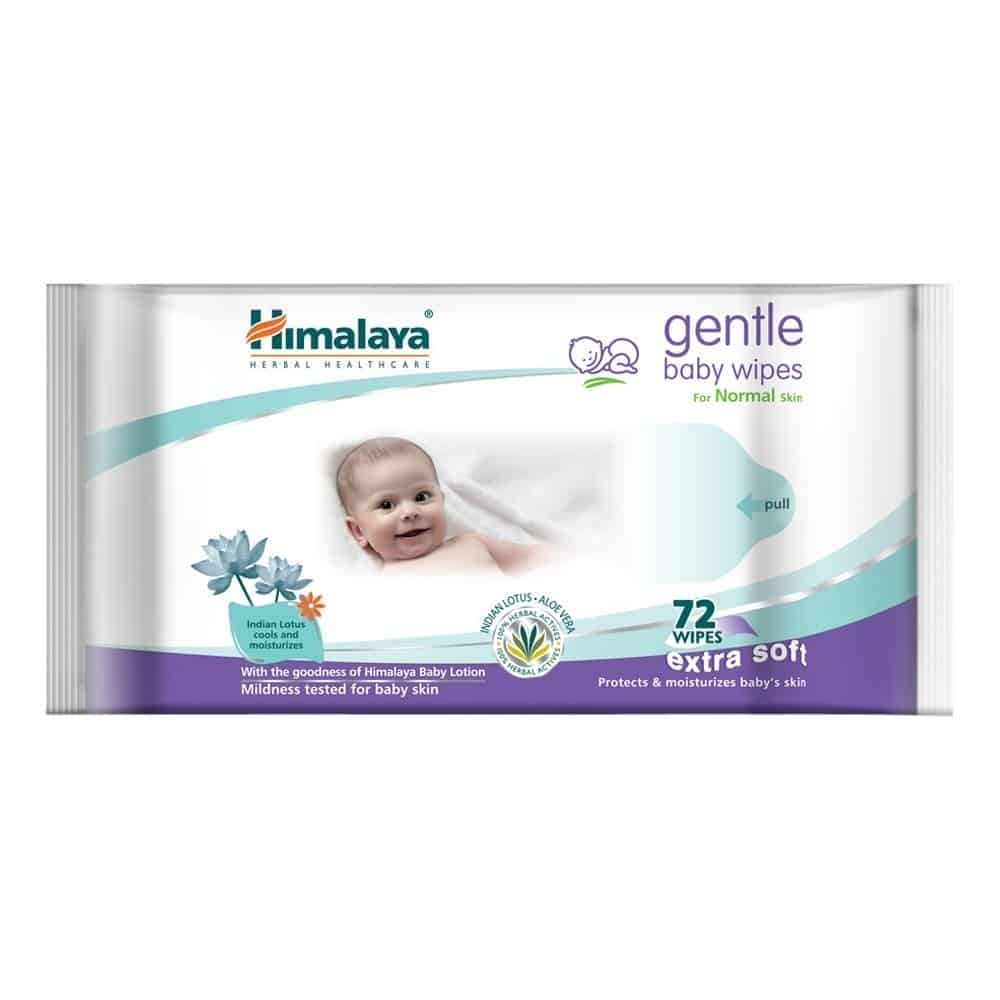 Himalaya Gentle Baby Wipes, 72 Wipes