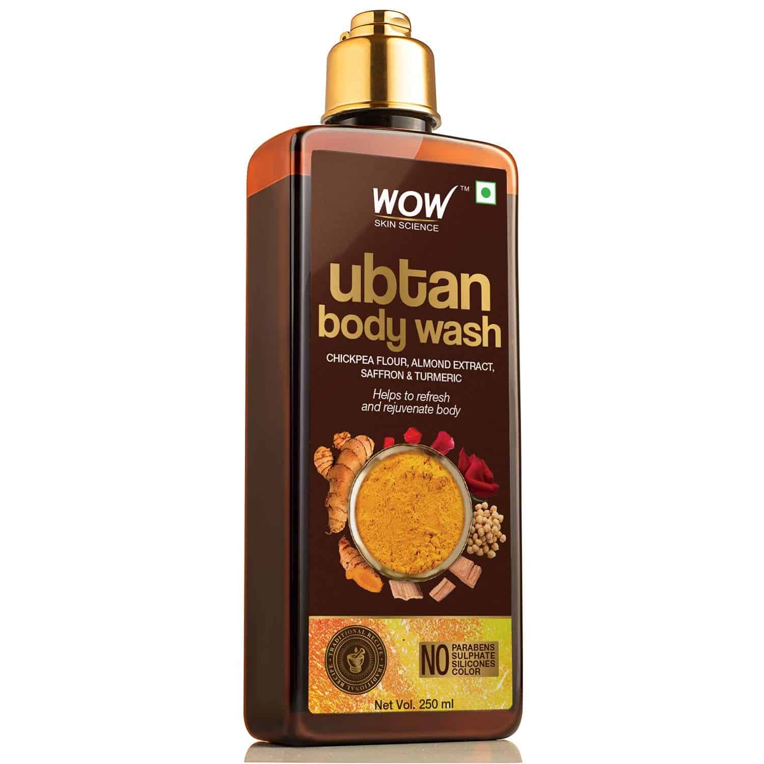 WOW Skin Science Ubtan Body Wash for Tan Removal and Glowing Skin