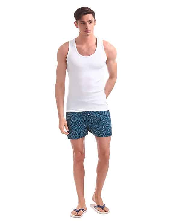 U S Polo Men White Round Neck Essential Seamless Cotton Vest Innerwear(I661) Pack Of 1