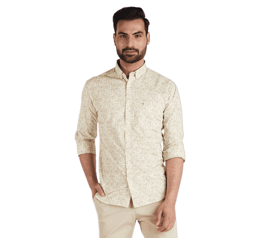 Indian Terrain Upbeat Printed Cotton Shirt (ITMSH04044LS)