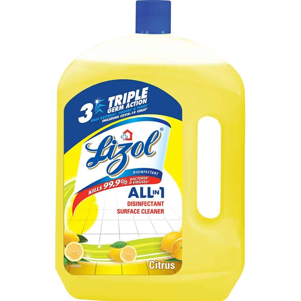Lizol Disinfectant Citrus Surface & Floor Liquid Cleaner, 2 Ltr
