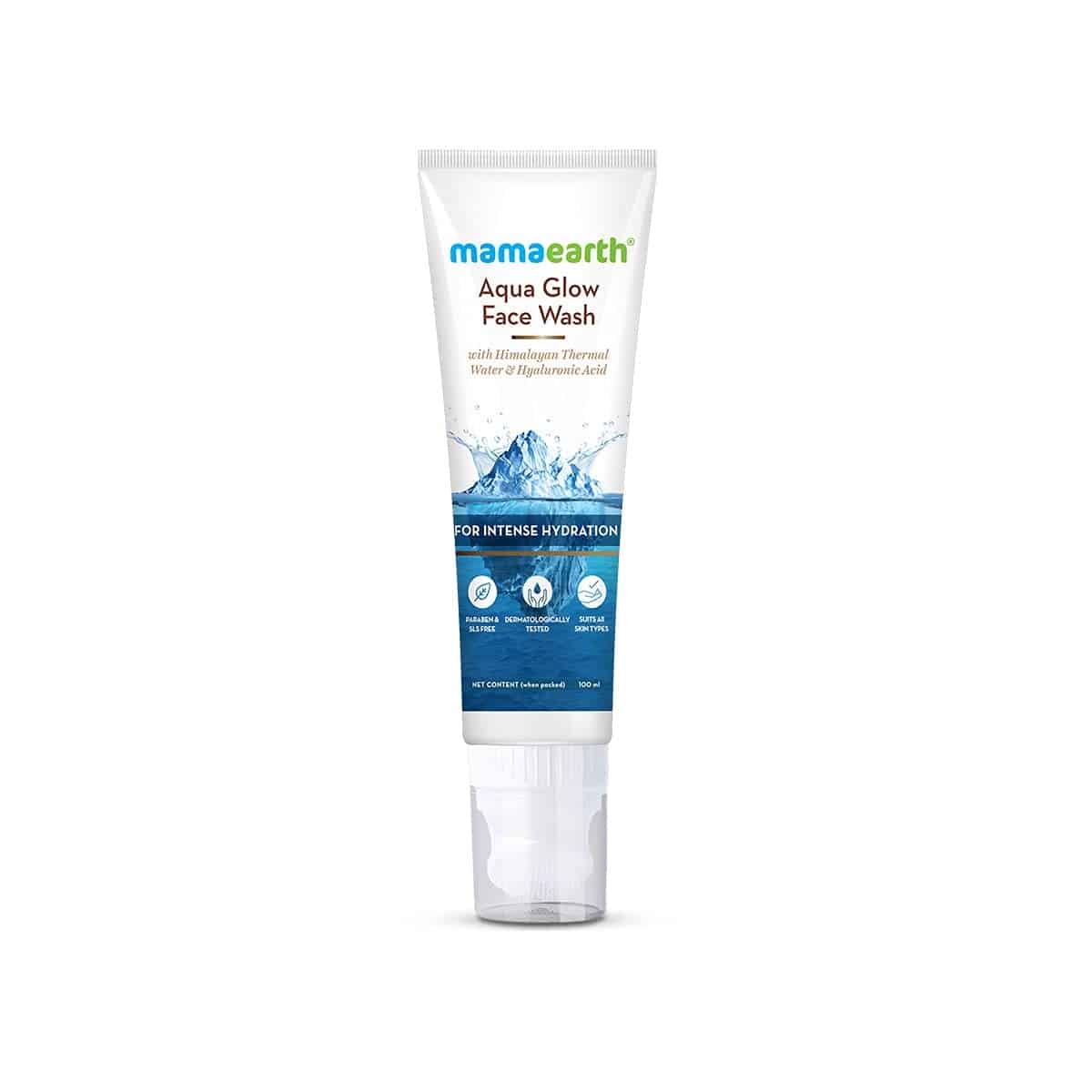 Mamaearth Aqua Glow Face Wash With Himalayan Thermal Water and Hyaluronic Acid for Intense Hydration