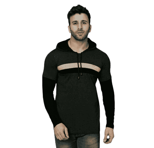 Men's Cotton Stylish Hooded T-shirt